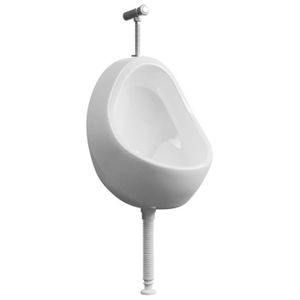 WC - TOILETTES Urinoir suspendu - FASHTROOM - Céramique Blanc - Sans bride - Double mécanisme de chasse