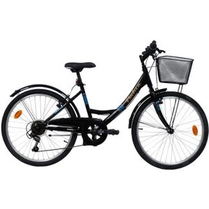 Vélo de ville fille 24 pouces Fleur 6 vitesses - MBM