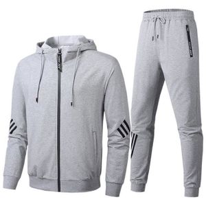 Survêtement Homme Hiver - Sweat à Capuche Et Pantalon à Poches - Ensemble Jogging Chaud Et Confortable - Idéal Sport Et Loisirs