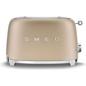 GRILLE-PAIN - TOASTER Grille pain SMEG TSF01CHMEU Or Mat - 2 fentes extr