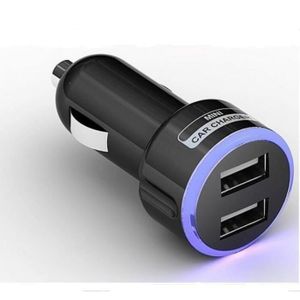 Adaptateur de prise allume-cigare AutoDrive double 12 V / 24 V avec deux  ports de charge USB, compatible avec les smartphones et les tablettes deux  prises, deux ports USB 