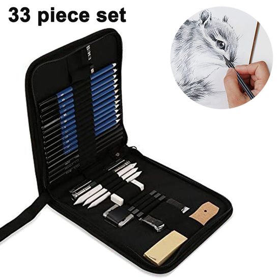 Outils de Peinture 12pcs Crayons à Dessin d'esquisse en Bois 4 Couleurs
