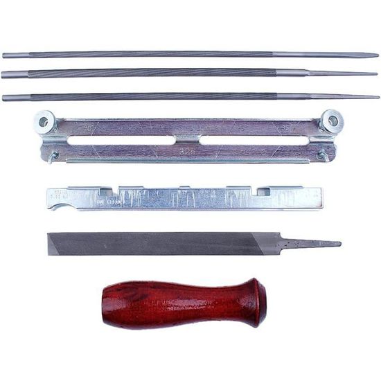 Stihl Kit D'Affûtage Tronçonneuse 3/8 Pouces - Guide + Limes + Sac Outils