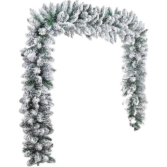 Ykgutilu - Guirlande De Noël Lumineuse LED Avec Vigne En Rotin, Décorations Boules Et Fleurs, 200 Têtes, Pour Intérieur/extérieur