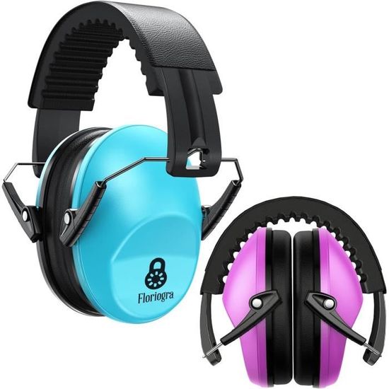 Casque Anti-bruit Enfant Procase - Pliable Réglable NRR 22dB Rose
