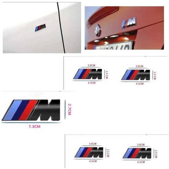 Autocollant - BMW - ///M Latérale Aile Sport - Noir - 45mm X 15mm - 2 - Foto 4