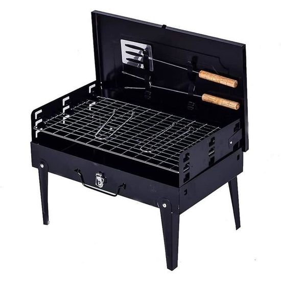 Ensemble Barbecue Charbon De Bois Et Glacière Portable Bass Ale, Camping Hayon, Neuf