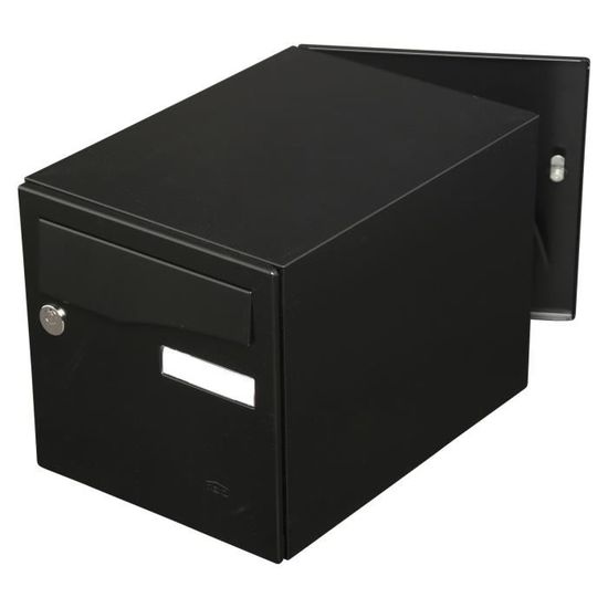 Boite aux lettres Préface 2 portes Noir décor RAL 9005D