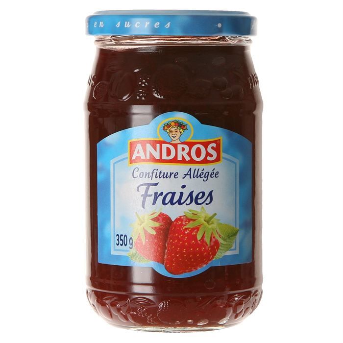 ANDROS Confiture de fraise allégée - 350 g