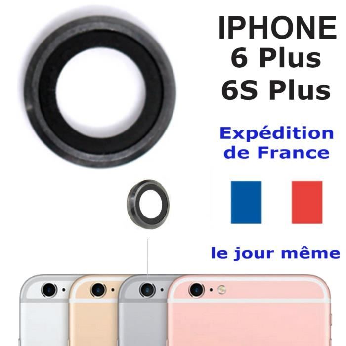 Vitre Cache Camera Apple IPHONE 6 Plus, 6S PLUS - NOIR - Space Grey - Lentille Photo Arrière