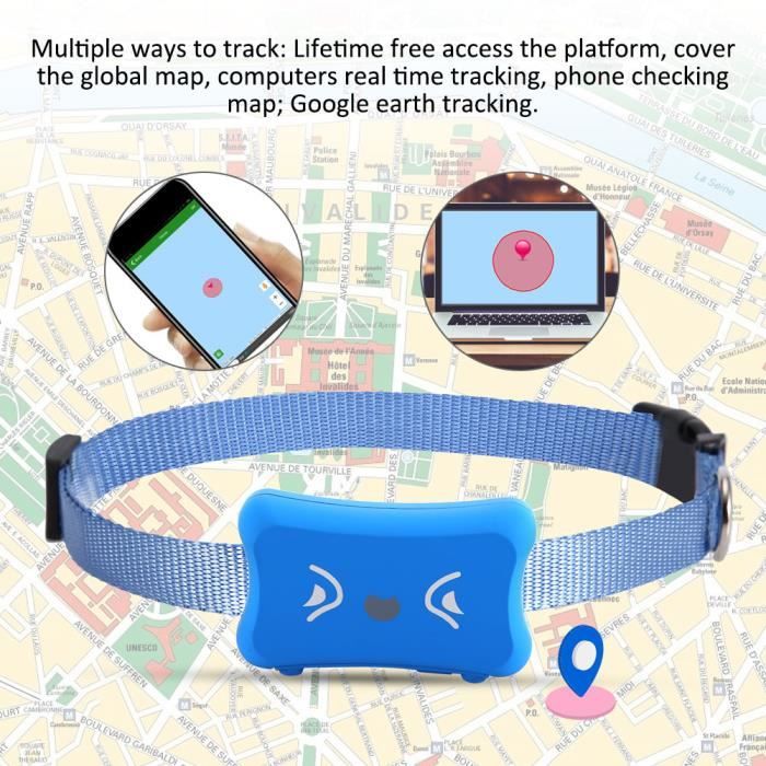 GPS étanche Chiens de Compagnie Chats Localisateur Localisateur Tracker Sécurité Cl?ture Surveillance à Distance