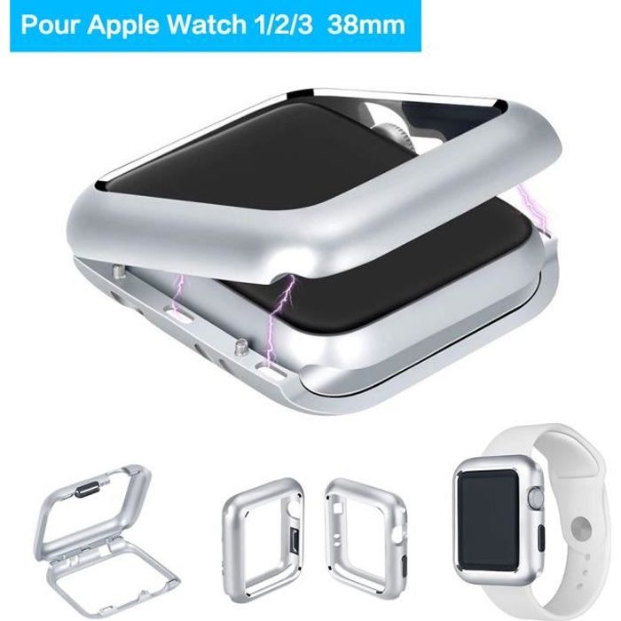 Coque Apple Watch 38mm,Magnétique Étui Protection Anti-Chocs Intégrale Pour Montre iWatch Apple Watch Série 3 Série 2 Série1 Blanc