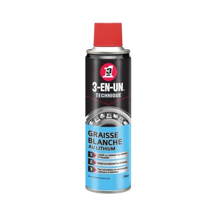3-EN-UN TECHNIQUE Graisse Blanche au Lithium aérosol - 250 ml