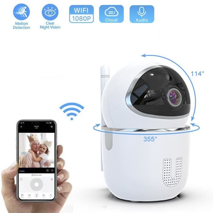 BABY PHONE - ECOUTE BEBE,Caméra Auto sans fil 720P 1080P Mini Cloud WIFI IP, surveillance automatique, sécurité - Type 1080p