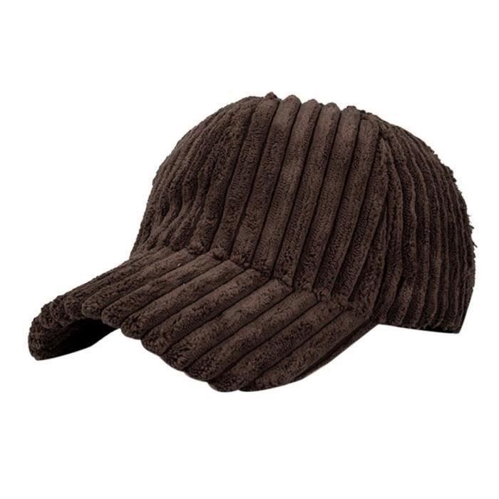 Casquettes De Baseball Femme, Casquette De Baseball Kaki Casquette De Baseball Velours CôTelé Snapback Hip Hop Flat Hat
