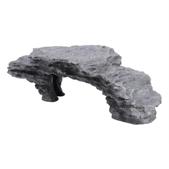 Drfeify Grotte de cache de tortue Hiding Cave Aquarium Tortue Reptile Pèlerin Cachez Ornement De Décoration Habitat