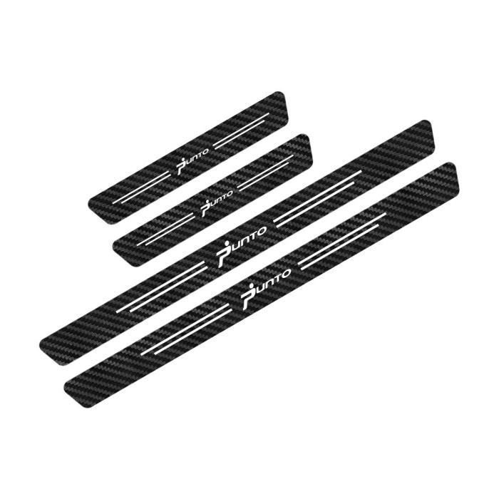 For PUNTO-Black Red -Autocollant de seuil de voiture en Fiber de carbone, autocollant pour Fiat 500 ARGO BRAVO FREEMONT IDEA LINEA P