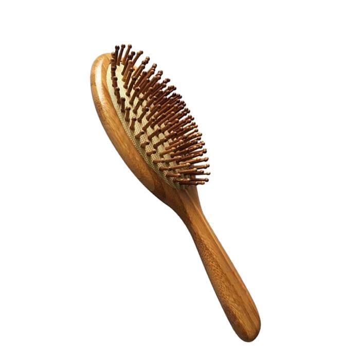 Peigne à coussin d'air avec brosse à cheveux en bambou pour massage du cuir chevelu antistatique sans enchevêtrement de cheveux-6