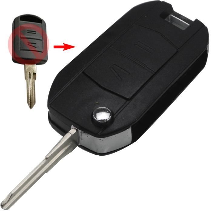 Taille -keyshell coque de clé télécommande 2-3 B modifiée, pour Vauxhall Opel Corsa C Combo Tigra Meriva Agila