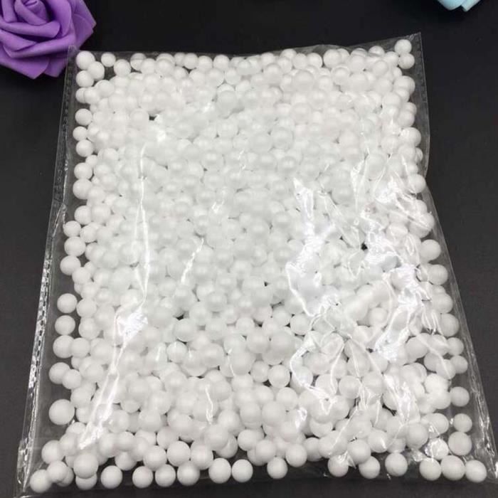 Multicolore polystyrène polystyrène bricolage artisanat décoratif en vrac Mini perles boules blanc S