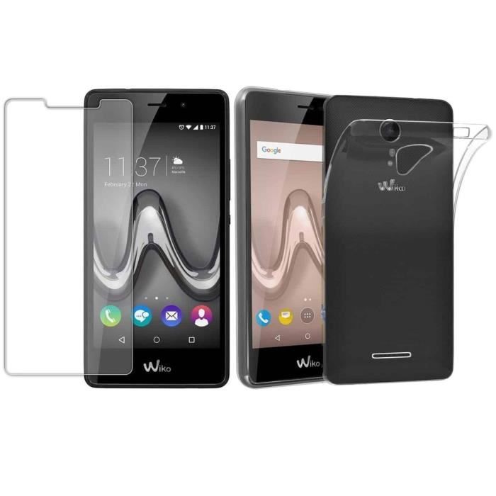 Pack.Tommy2.W-Coque pour Wiko Tommy 2 ET Film Protection écran Vitre Verre Trempé Tommy2 ----ATTENTION NON COMPATIBLE Wiko Tommy. C