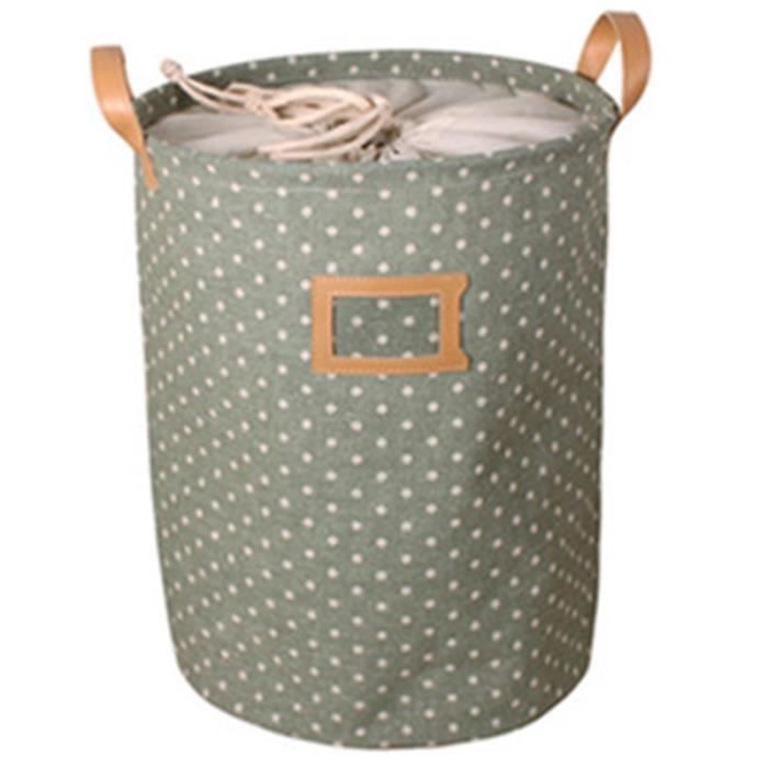 Waterproof Panier à Linge Sac de Rangement Panier à Linge Accueil Vêtements Panier à Linge Jouets de Rangement Panier à Linge Vert