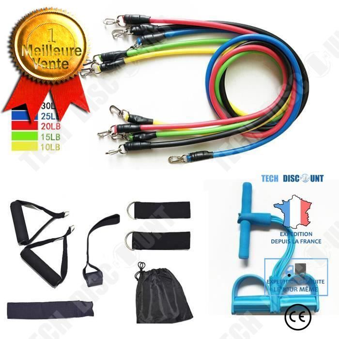 TD® Accessoires Fitness - Musculation,11 pièces-ensemble bande élastique bandes de résistance exercice d'entraînement - Type 11pcs B