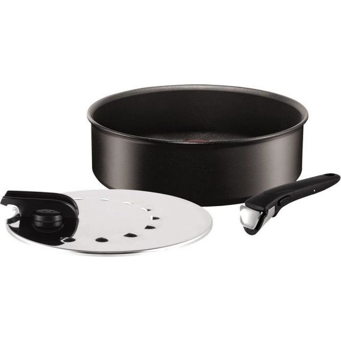 Tefal L6503303 Ingenio Expertise Sauteuse + poignée et Couvercle Tous Feux Dont Induction Noir 26 cm