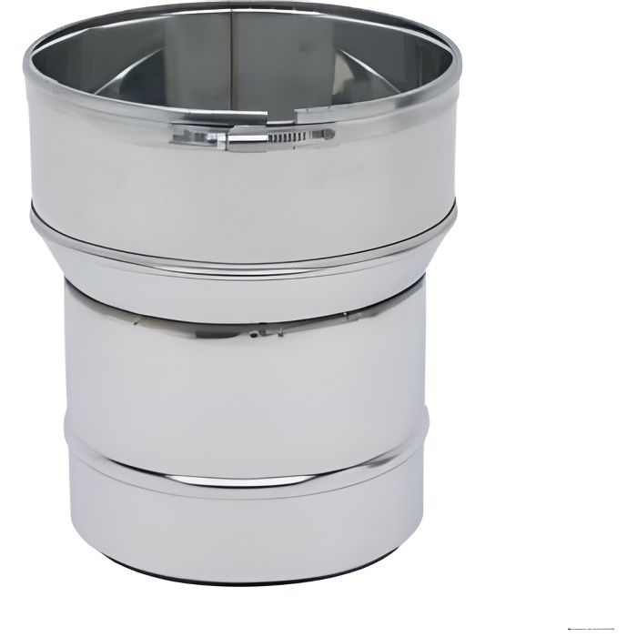 Raccord inox poêle/tubage flexible avec bagues à griffes Diamètres 180M x 180/186 - 123183