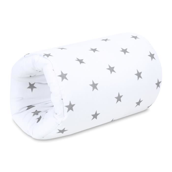 Brassard Allaitement coussin d'allaitement 26 cm x 16 cm - petit coussin d allaitement lavable Blanc avec des étoiles grises - COTON