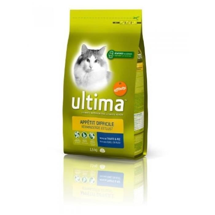 ULTIMA Croquettes - Pour chat difficile - 1,5 kg