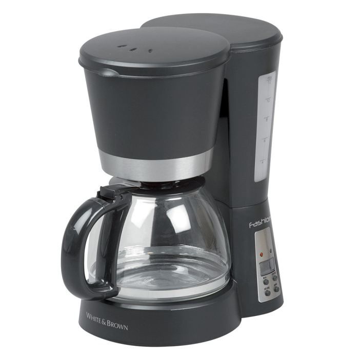 WHITE & BROWN FA832 Cafetière filtre programmable Fashion - Noir