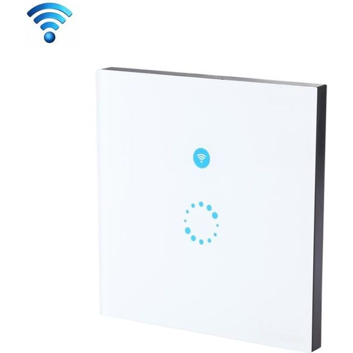 Interrupteur Connecté Alexa Google Home Verre Trempé 400 W 2A Blanc