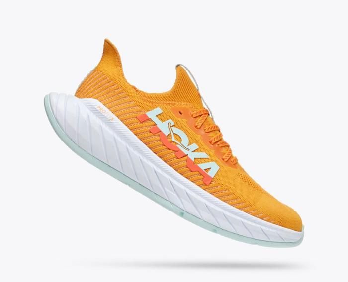 Chaussures de Running Hoka Carbon X 3 Bleu Orange Chaussures de Running Hoka Carbon X 3 Bleu Orange