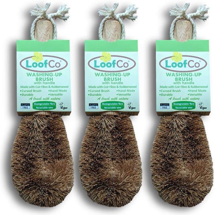 Lot De 3 Brosses à Champignons En Bois - Nettoyage Légumes Et Vaisselle - Poils Palmier Et Sisal écologiques