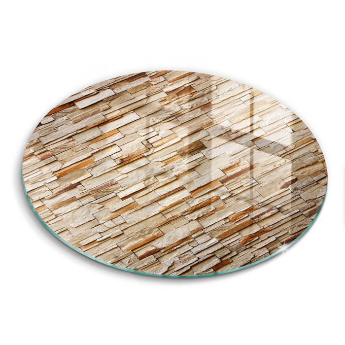 Planche à Découper Ronde En Verre Trempé 40 Cm - Décoration Paysage D'Hiver