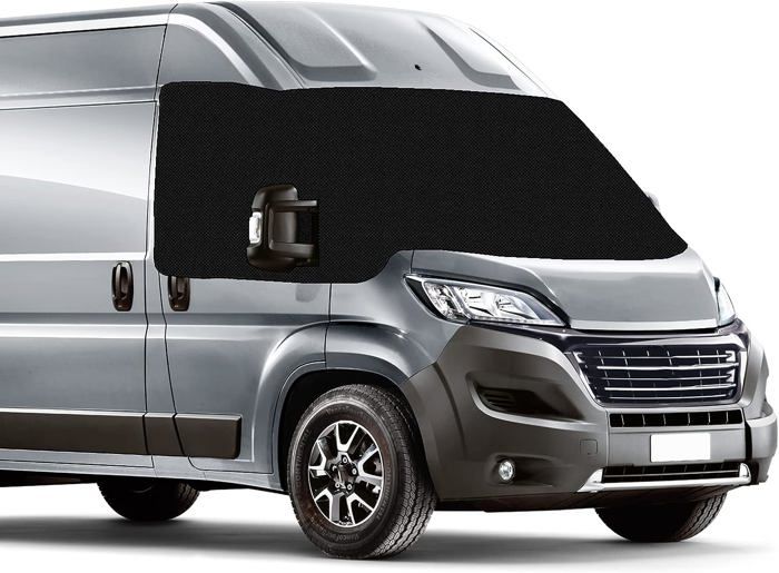 Rideaux De Séparation De Cabine pour Fiat Ducato H3 Protection Solaire Rouge
