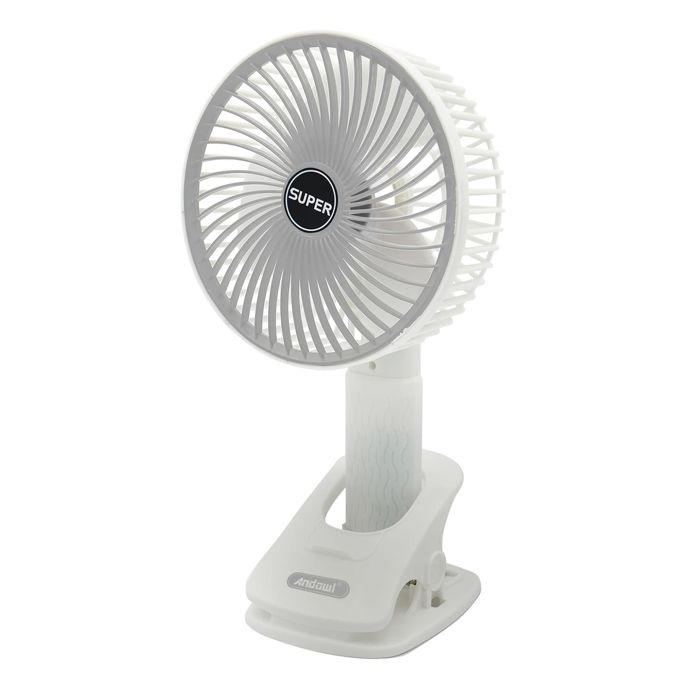 Ventilateur à pince ventilateur portatif pliable avec pince petit ventilateur à batterie rechargeable USB 4 en 1 - Nobrand