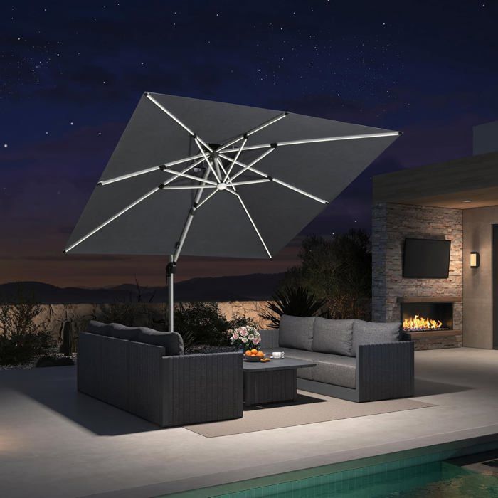 MIAOLLUN 4 Parasols Pour Plantes Extérieur - Ombres Réglables Jardin Pour Pots Et Massifs