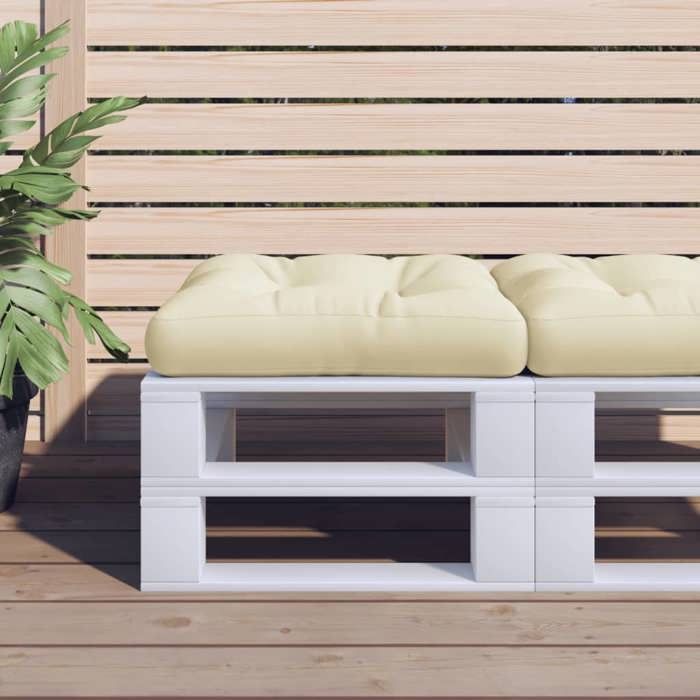vidaXL Coussin de palette Crème - vue 5