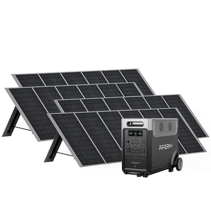 AFERIY Générateur Solaire 3600 W avec 4 Panneaux Solaire 400W