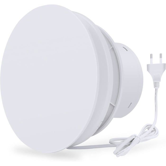 Extractor de aire 150 mm 18 W 320 m³/h con válvula antirretorno, montaje en ventana y pared Ventilador para cocina, baño, invernadero, garaje -6 pulgadas