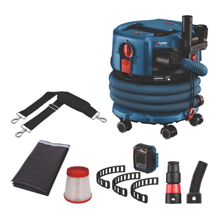 Aspirateur sans fil Bosch GAS 18V 12 MC BITURBO Brushless Batterie ProCORE 55 Ah Filtre HEPA