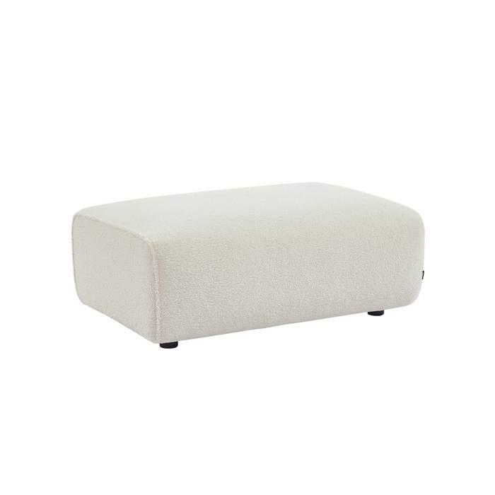 sweeek - Pouf repose-pieds pour canapé 3 places Wallas bouclette WALLAS