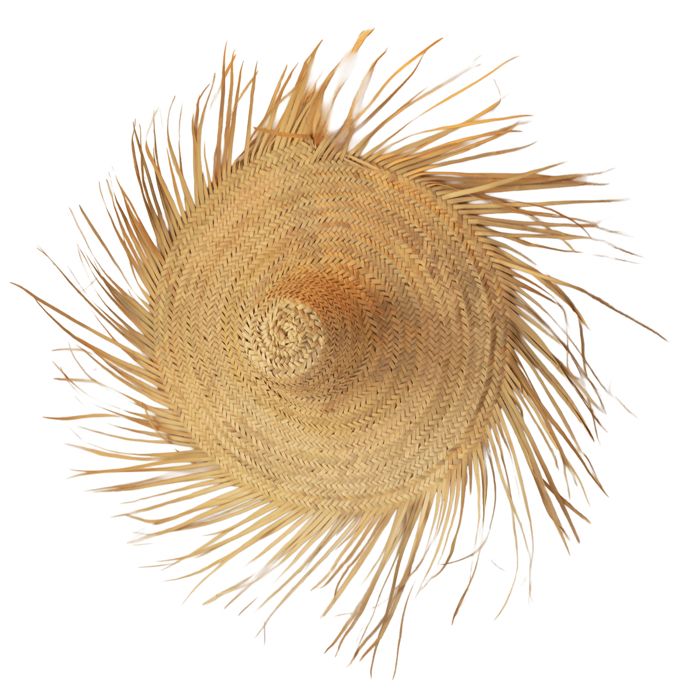 Chapeau de paille naturelle XXL Naturel 100 cm