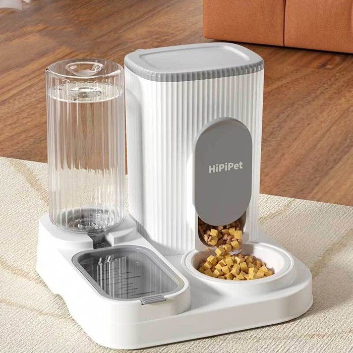 Comparer les prix de Mangeoire automatique pour chat – Distributeur de nourriture pour chat 2 en 1 Grande gamelle amovible