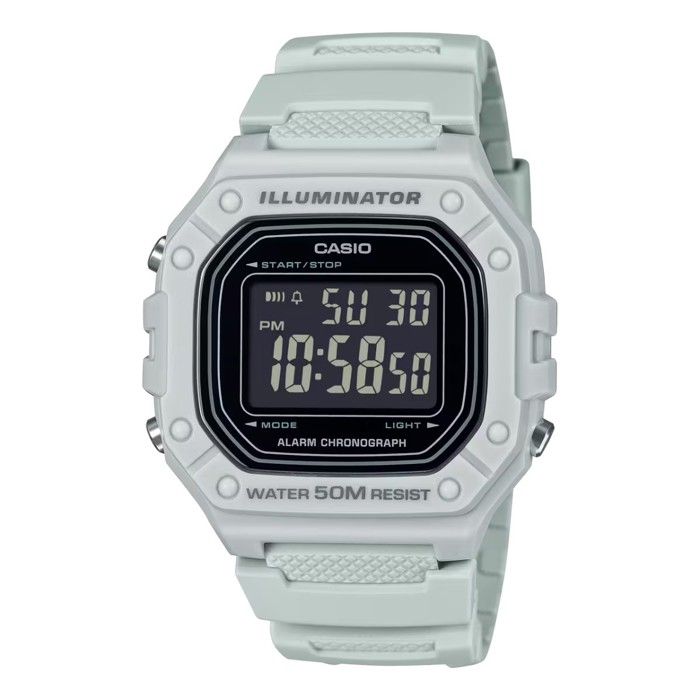 Montre - Casio - W-218H-8BVEF - Plastique Gris - Résistante à leau 5 bar - Digital