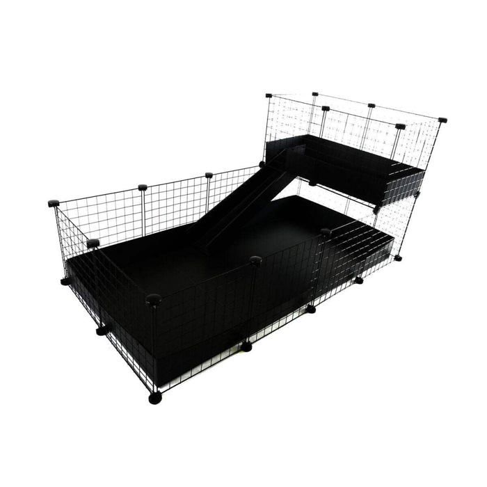 Cage modulaire - C&C - One Storey - 4 x 2 + Loft 2 x 1 - Rampe noire