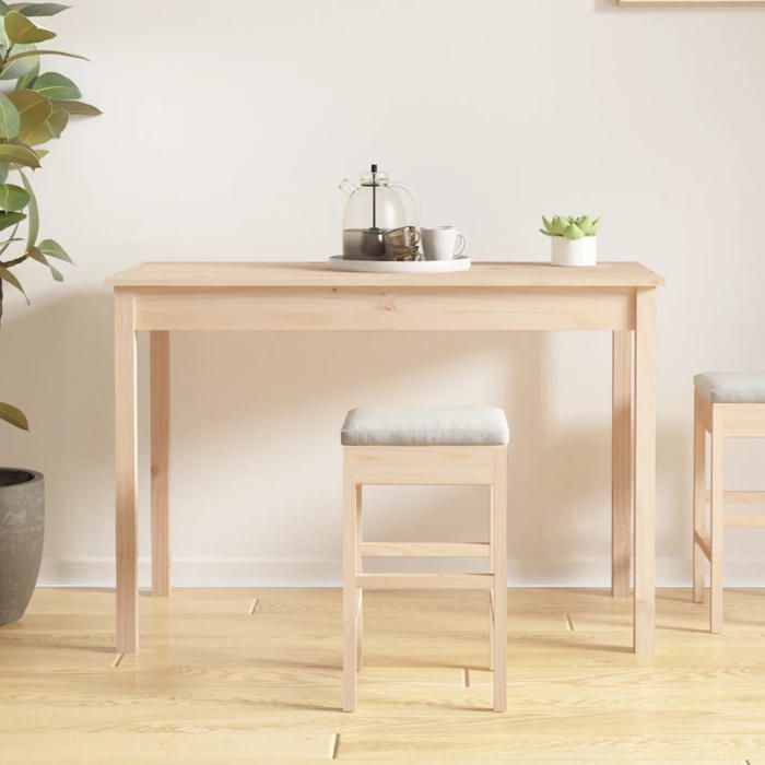 Table cuisine CLOUD Brun Table à manger - Design Élégant - 110x55x75 cm - Bois massif de pin tt583