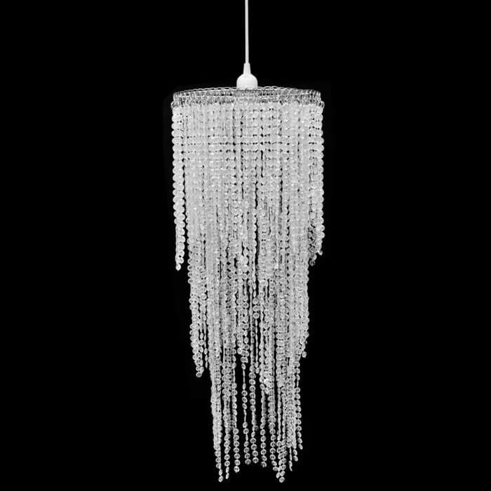 Lustre suspendu - vidaXL - 26x70 cm - Design classique - Perles haute qualité - Câble 1 2 m - Ampoule E27 - Max 40 W